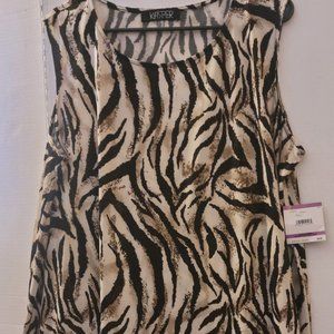 Kasper Sleeveless Mink Multi  Blouse